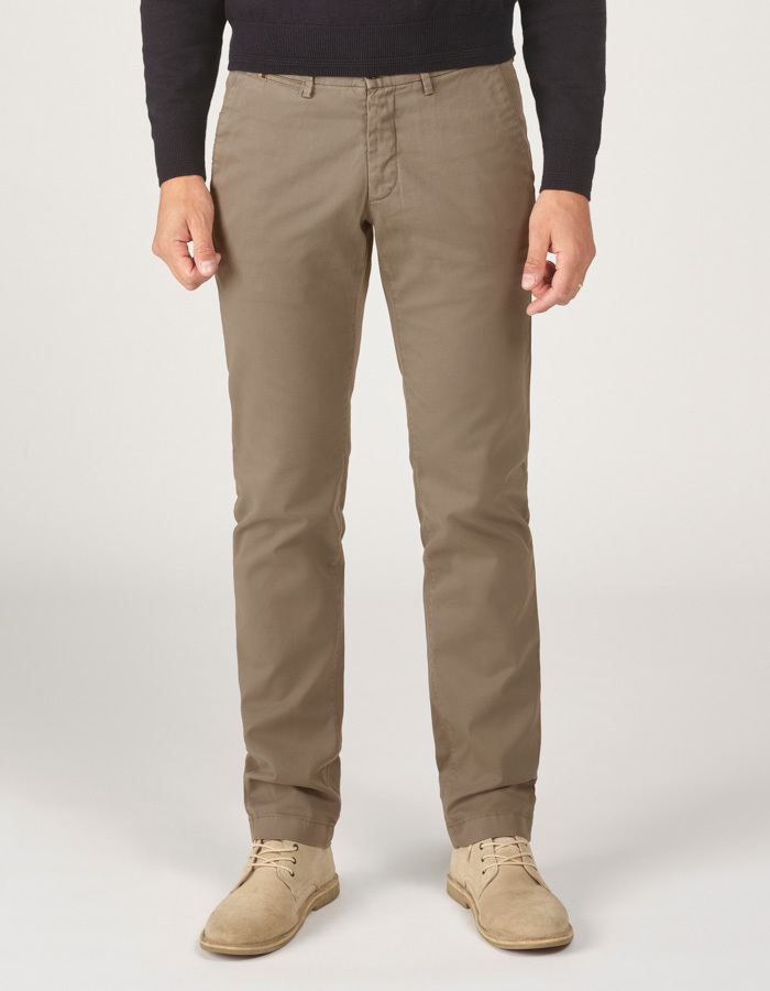 Sidney-P 21 slim-fit chino – kleur Sand