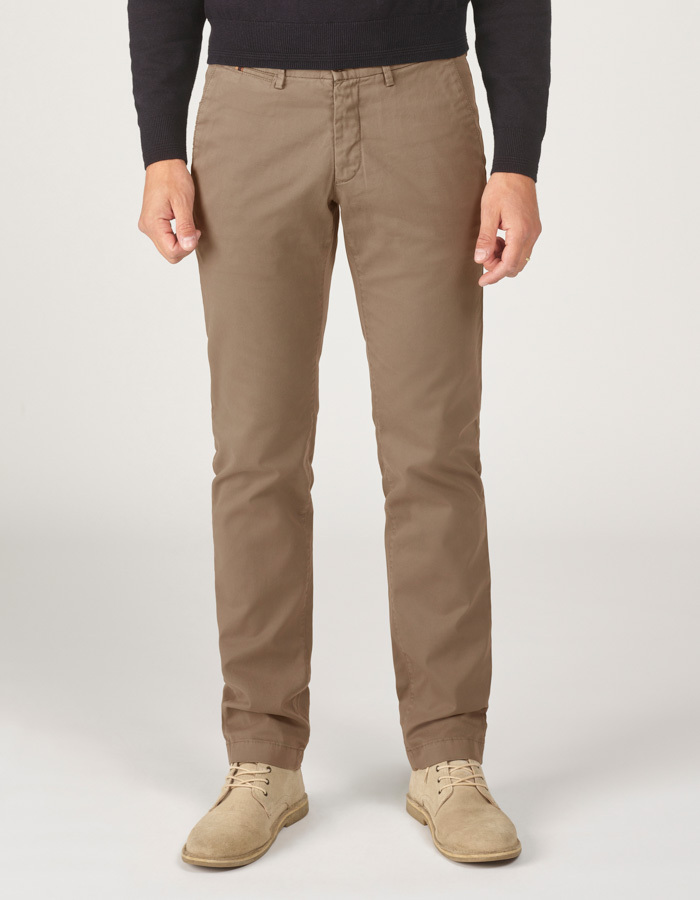 Sidney-P 21 slim-fit chino – kleur Beige