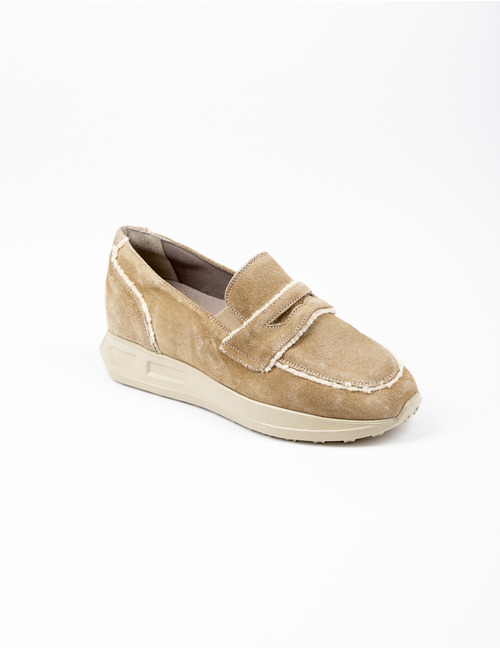 Dlsport mocassin met hak beige