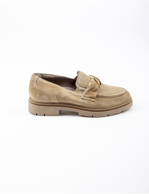 Dlsport mocassin met hak beige