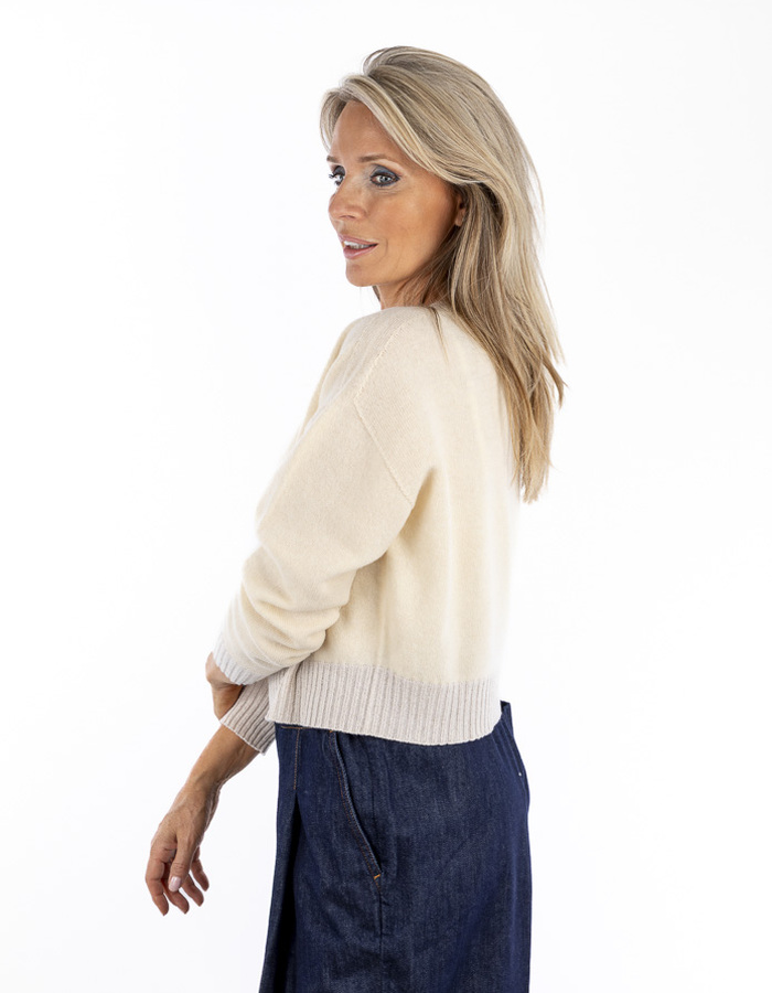 Twinset lange mouw pull ecru
