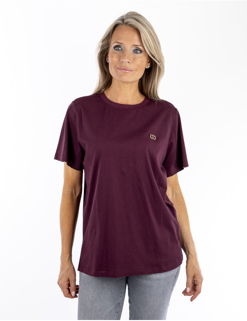 Twinset t-shirt korte mouw bordeaux