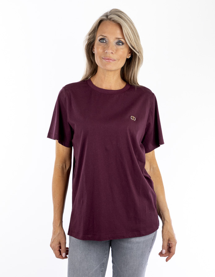 Twinset t-shirt korte mouw bordeaux