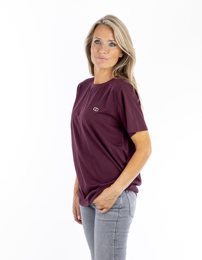 Twinset t-shirt korte mouw bordeaux