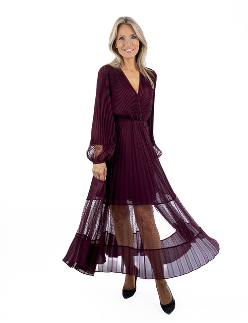 Twinset lang kleed bordeaux