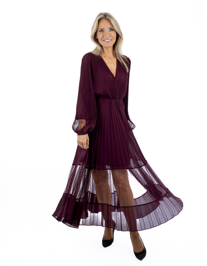 Twinset lang kleed bordeaux
