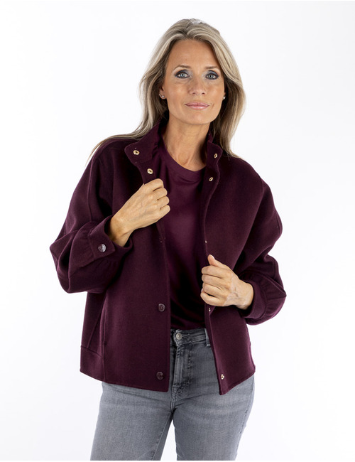 Twinset korte mantel bordeaux