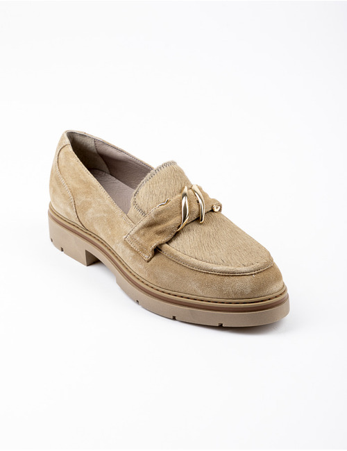 Dlsport mocassin met hak beige