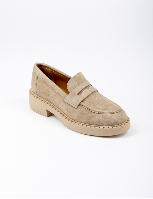 Ctwlk mocassin met hak beige