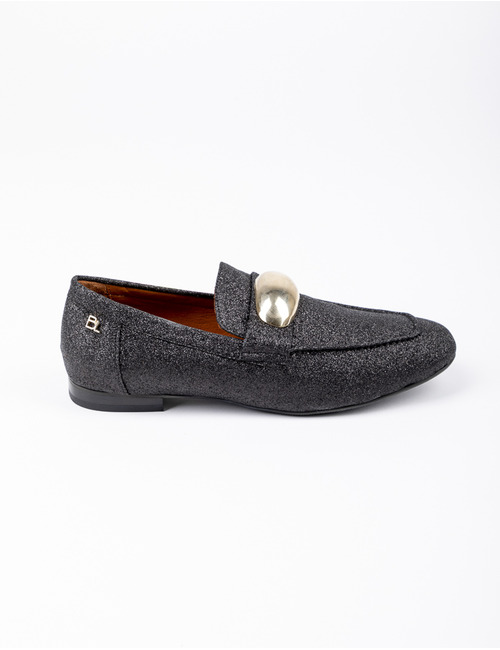 Babouche mocassin zwart