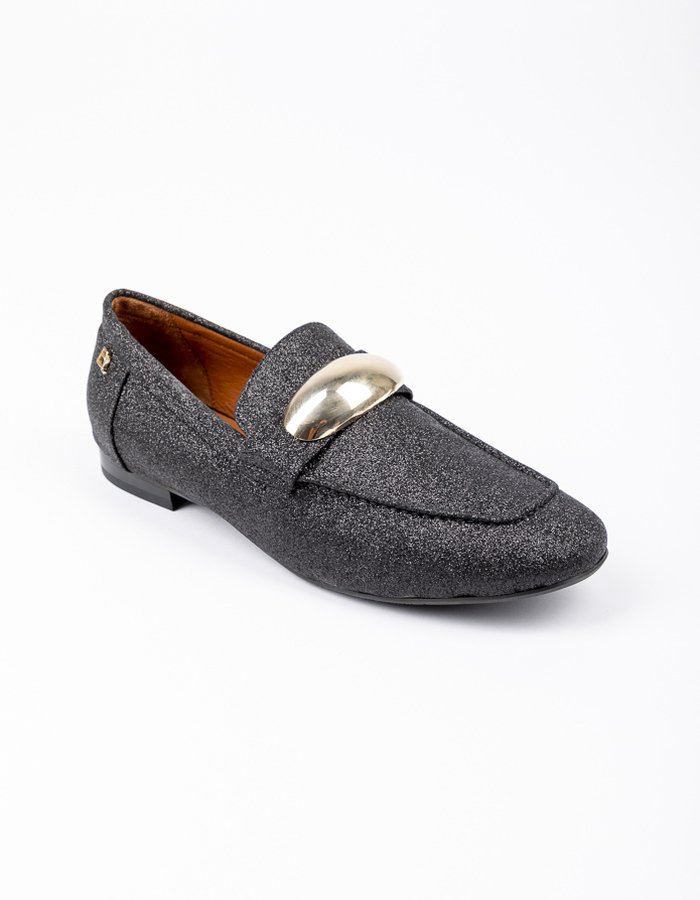 Babouche mocassin zwart