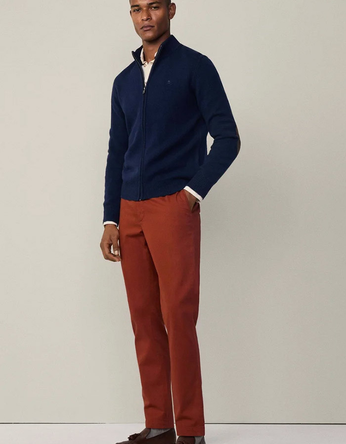 Lambswool Pull met rits