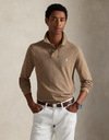 Custom Slim Fit polo in piqué katoen – kleur Grey Cloud Heather