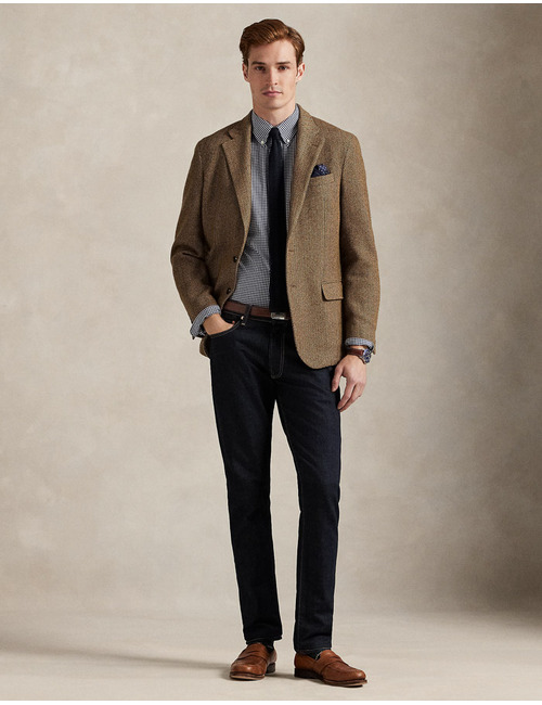 Custom Fit gingham stretch poplin shirt