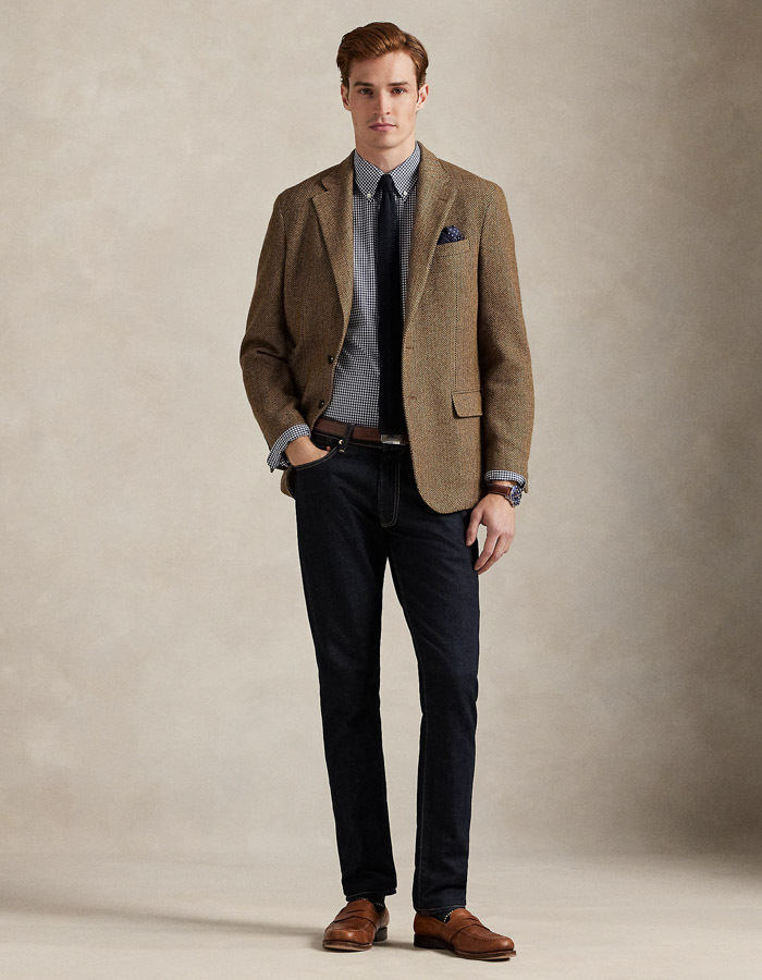 Custom Fit gingham stretch poplin shirt