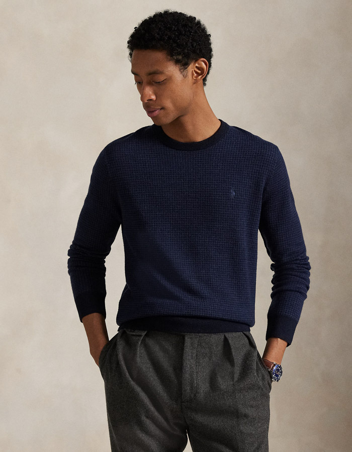 Ralph Lauren pull met ronde hals blauw
