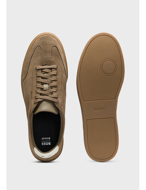 Sneakers van suède met rubberzool