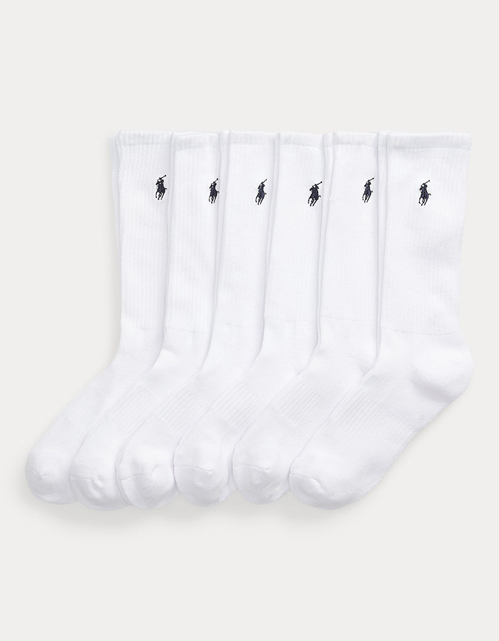 Cotton-blend crew sokken 6-pack