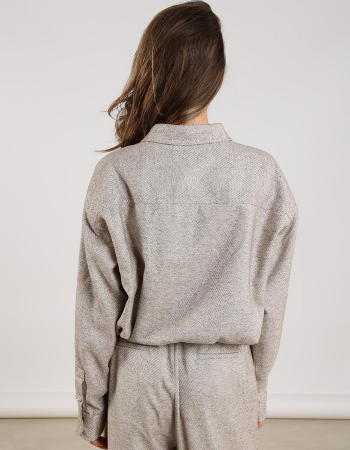 Nukus lange mouw bloes beige