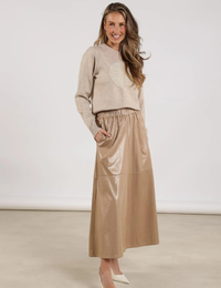 Nukus lange rok beige