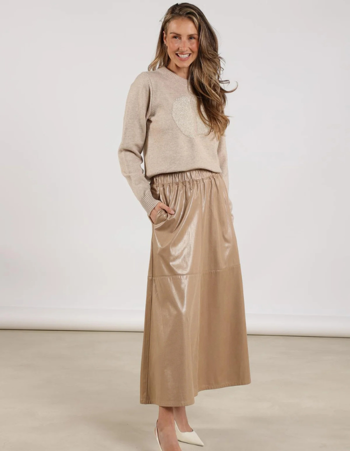 Nukus lange rok beige