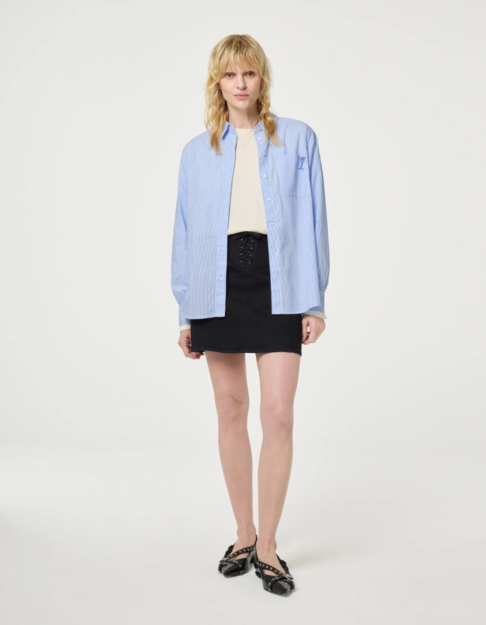 Fabienne Chapot lange mouw bloes blauw