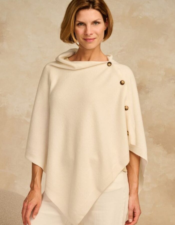 Les Cordes poncho ecru