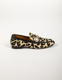 Babouche mocassin leopard