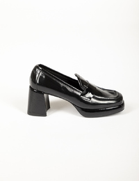 Ctwlk mocassin met hak zwart