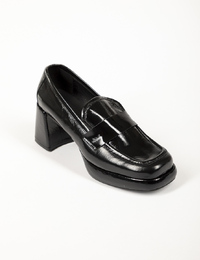Ctwlk mocassin met hak zwart