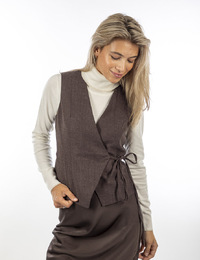 Neo Noir gilet zonder mouw bruin