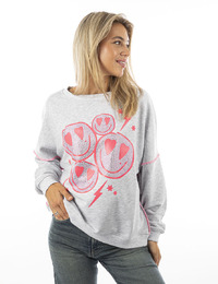 Miss Goodlife pull met ronde hals grijs