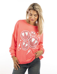 Miss Goodlife pull met ronde hals roze