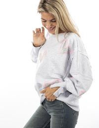 Miss Goodlife pull met ronde hals grijs