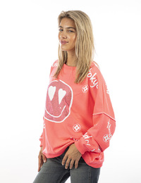 Miss Goodlife pull met ronde hals roze