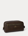 Pebbled Leather Travel Case – Dark Brown