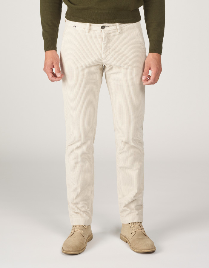 Sidney Slim Fit Corduroy Chino – Offwhite