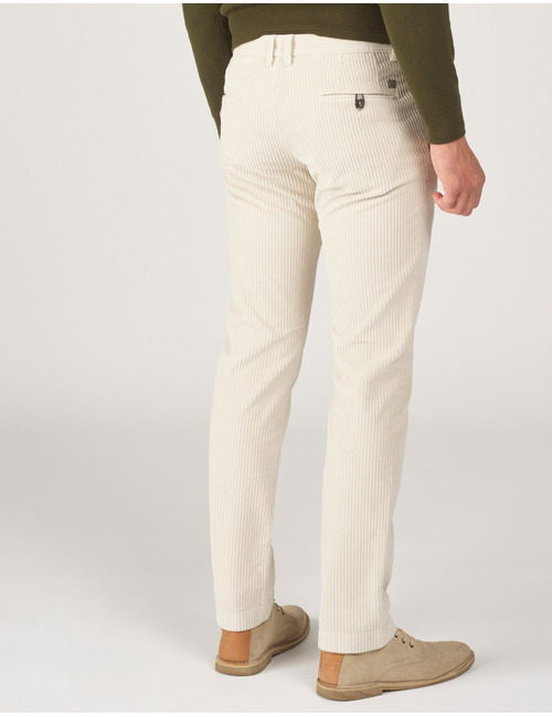 Sidney Slim Fit Corduroy Chino – Offwhite