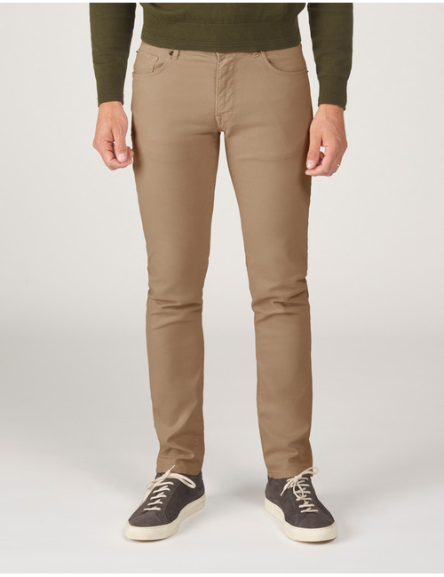 Regular Fit Rodger Stretch Jeans in zandkleur