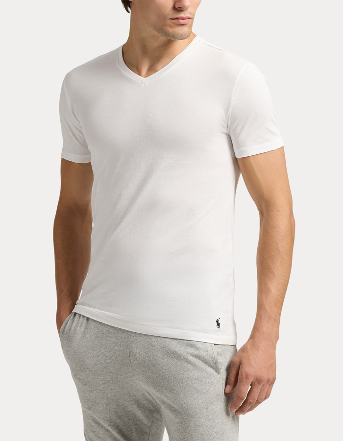 Cotton V-neck undershirt 3-pack