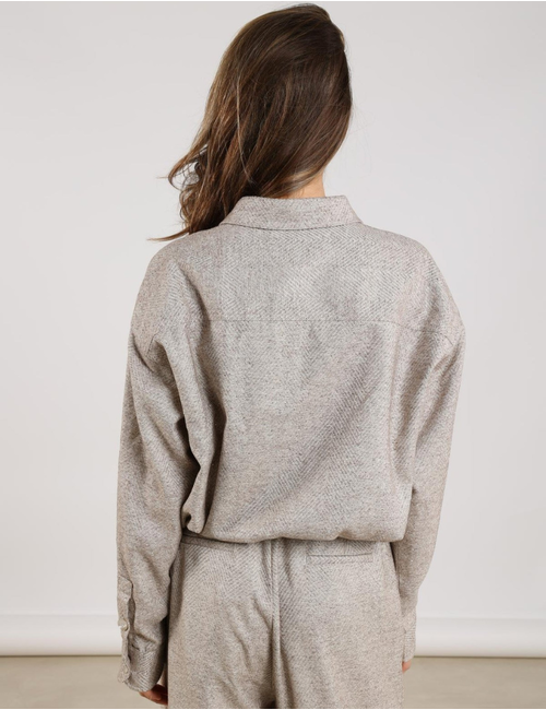 Nukus lange mouw bloes beige