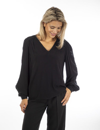 Twinset lange mouw bloes zwart