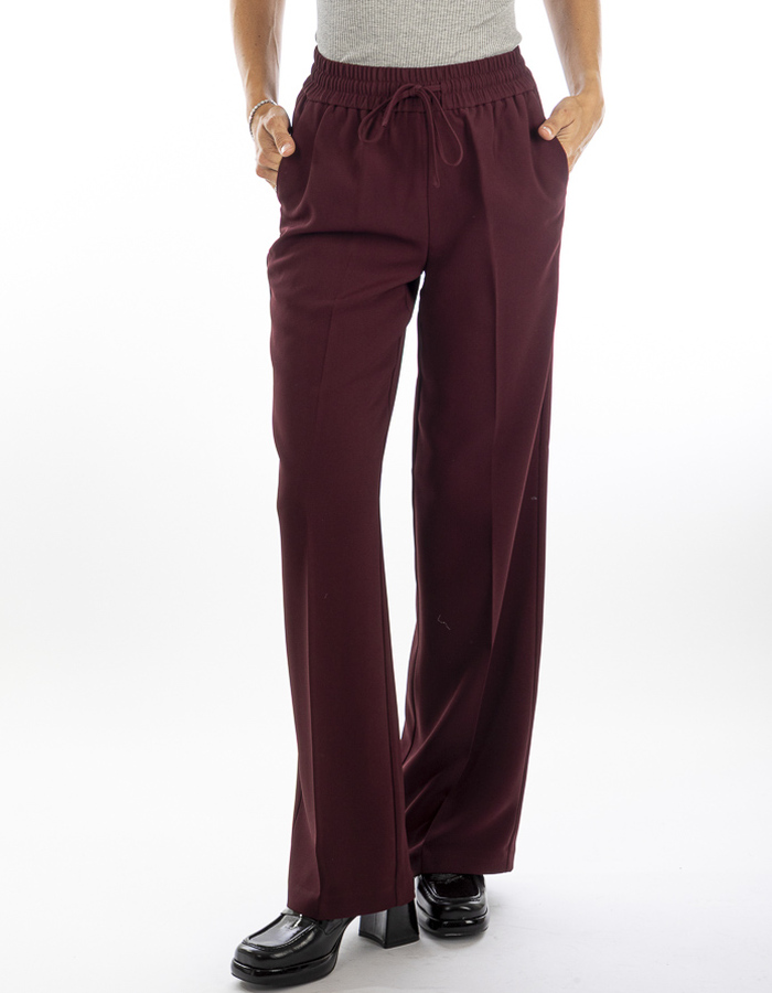 Twinset broek met elatische band bordeaux