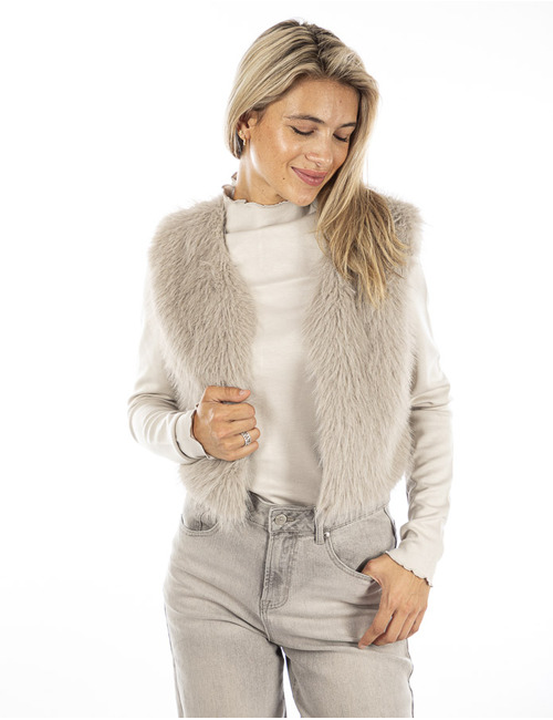 Aimee The Label gilet grijs