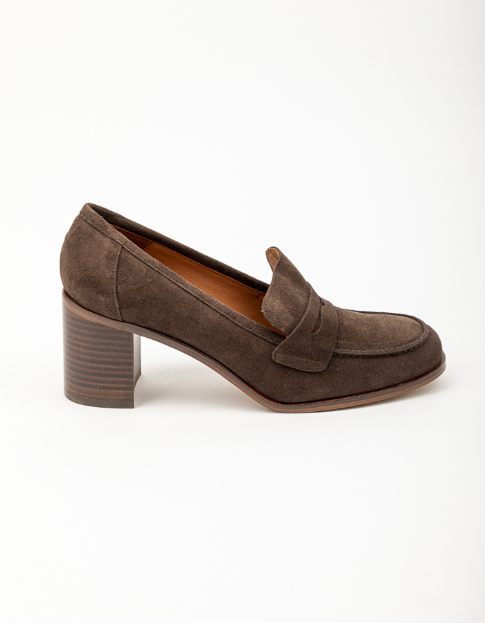 Ctwlk mocassin met hak zwart