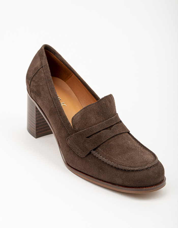 Ctwlk mocassin met hak zwart