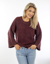 Due Amanti lange mouw pull bordeaux