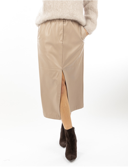 Otto D'ame midi rok beige
