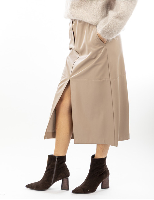Otto D'ame midi rok beige