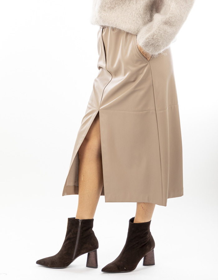 Otto D'ame midi rok beige